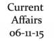 Current Affairs 6th November 2015 