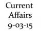 Current Affairs 9th March 2015