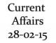 Current Affairs 28th February 2015