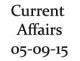 Current Affairs 31st August 2015