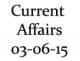 Current Affairs 3rd June 2015