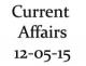 Current Affairs 12th May 2015