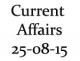 Current Affairs 25th August 2015