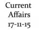 Current Affairs 17th November 2015 