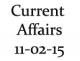 Current Affairs 11th February 2015