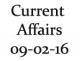 Current Affairs 9th February 2016
