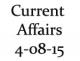 Current Affairs 4th August 2015