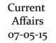 Current Affairs 7th May 2015