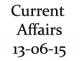 Current Affairs 13th June 2015