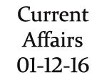 Current Affairs 1st December 2016