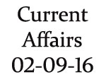 Current Affairs 2nd September 2016