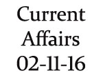 Current Affairs 2nd November 2016
