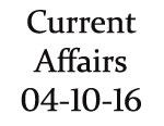 Current Affairs 4th October 2016