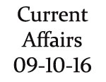 Current Affairs 9th October 2016