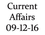 Current Affairs 9th December 2016
