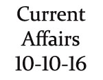 Current Affairs 10th October 2016