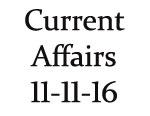 Current Affairs 11th November 2016
