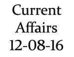 Current Affairs 12th August 2016
