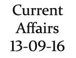 Current Affairs 13th September 2016