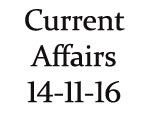 Current Affairs 14th November 2016