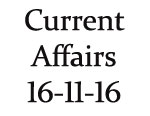 Current Affairs 16th November 2016