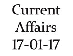 Current Affairs 17th January 2017