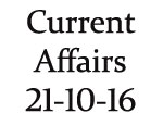 Current Affairs 21st October 2016