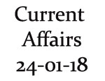 Current Affairs 24th January 2018