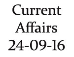 Current Affairs 24th September 2016