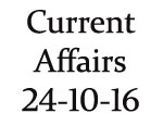 Current Affairs 24th October 2016