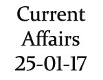 Current Affairs 25th January 2017