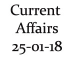 Current Affairs 25th January 2018