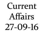 Current Affairs 27th September 2016