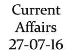 Current Affairs 27th July 2016