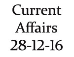 Current Affairs 28th December 2016
