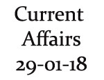 Current Affairs 29th January 2018