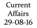 Current Affairs 29th August 2016