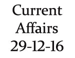 Current Affairs 29th December 2016