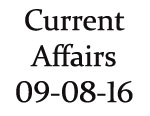 Current Affairs 9th August 2016