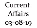 Current Affairs 3rd August 2019