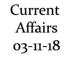 Current Affairs 3rd November 2018