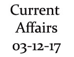 Current Affairs 3rd December 2017