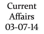 Current Affairs 3rd July 2014