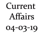 Current Affairs 4th March 2019
