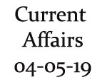 Current Affairs 4th May 2019 