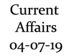 Current Affairs 4th July 2019