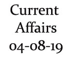 Current Affairs 4th August 2019
