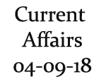 Current Affairs 4th September 2018