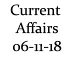Current Affairs 6th November 2018