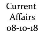 Current Affairs 8th October 2018